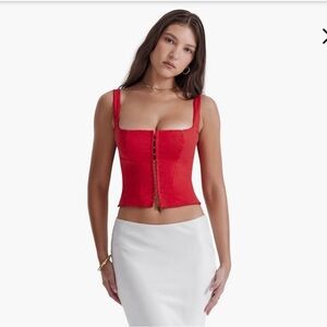House of CB Pia Red Corset Top